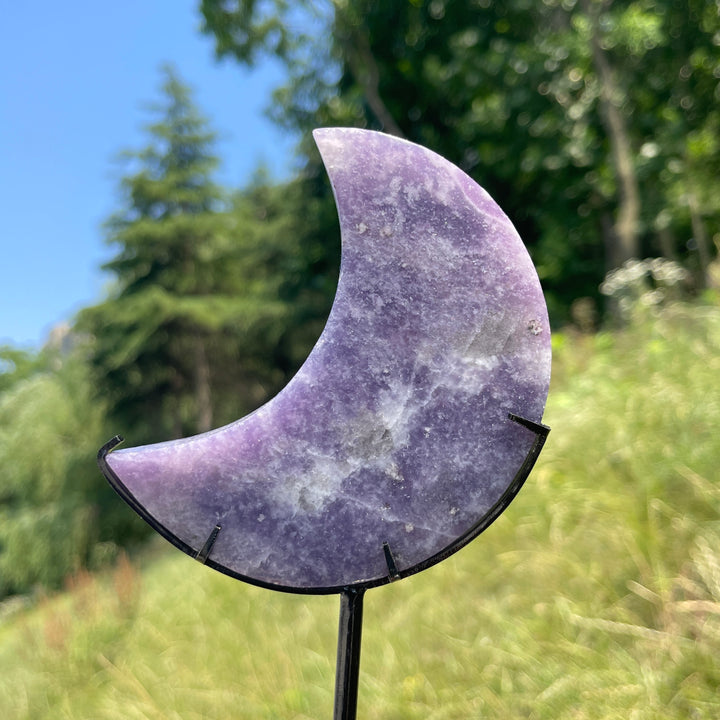 Unique,Natural Lepidolite Moon