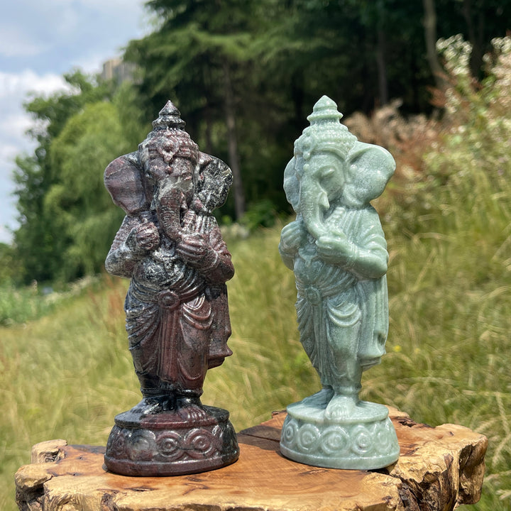 Natural Crystal Standing Ganesha Carving
