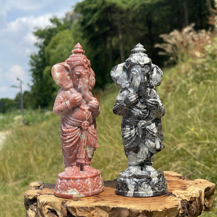 Natural Crystal Standing Ganesha Carving