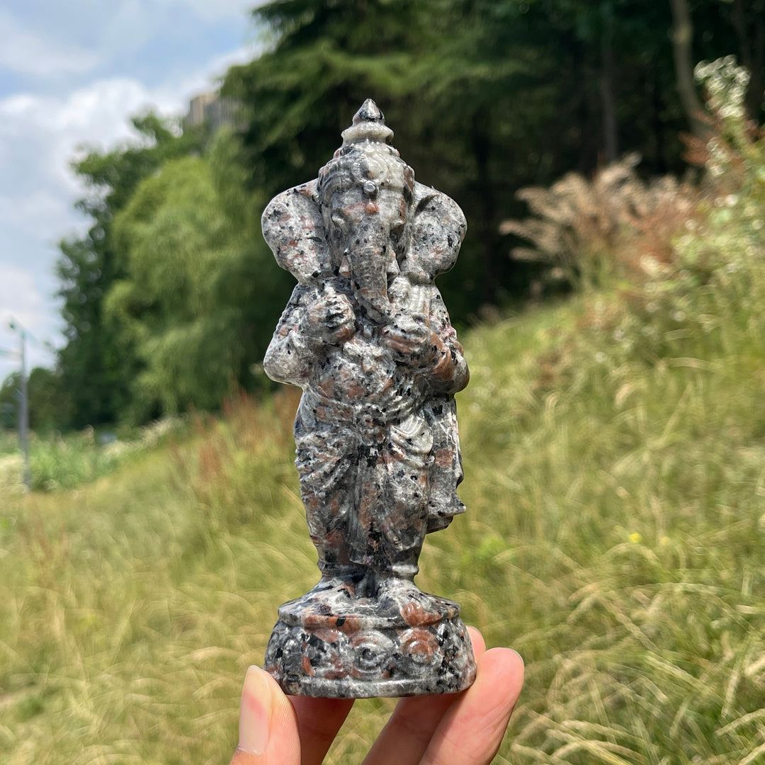 Natural Crystal Standing Ganesha Carving