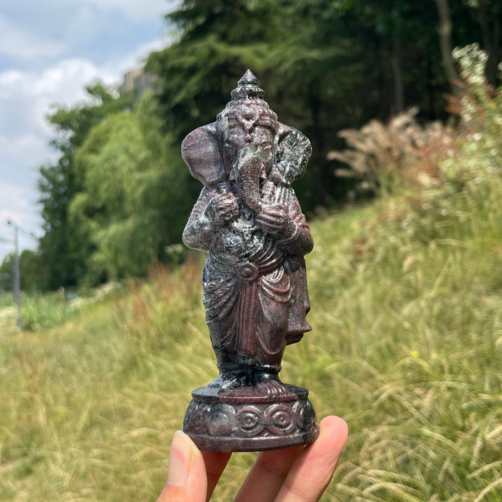Natural Crystal Standing Ganesha Carving