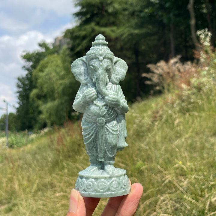 Natural Crystal Standing Ganesha Carving