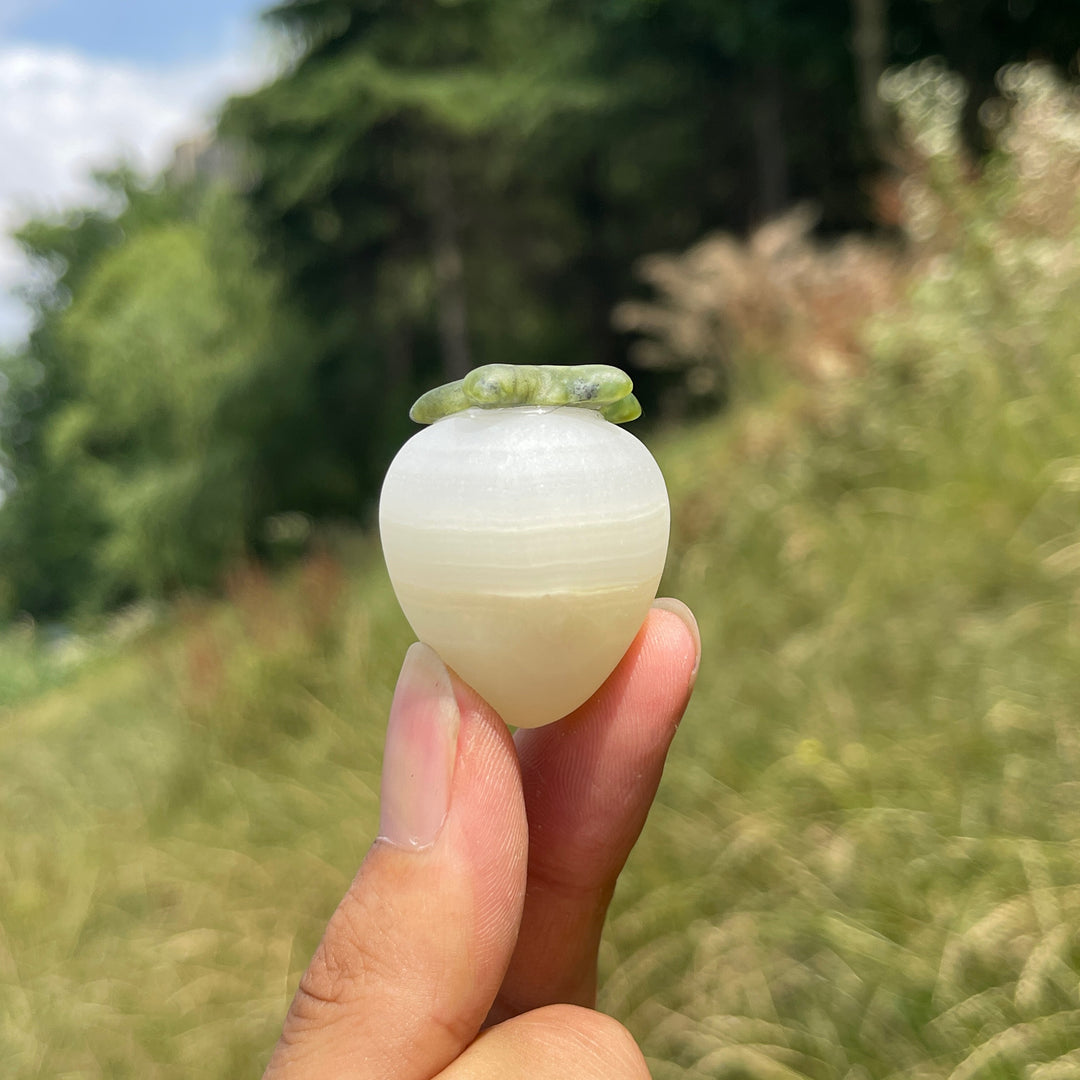 Natural Crystal Adorable Tomato Carving