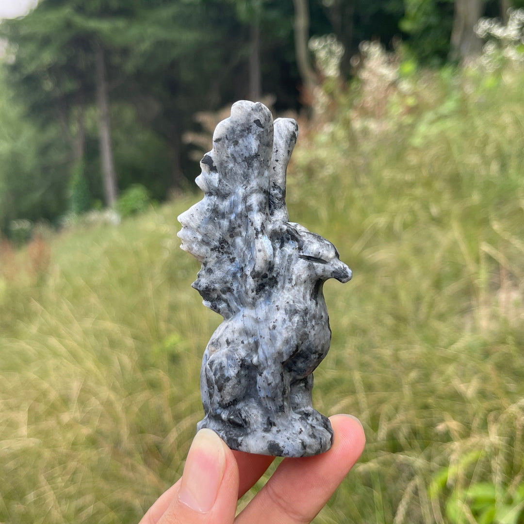Natural Crystal Griffin Carving