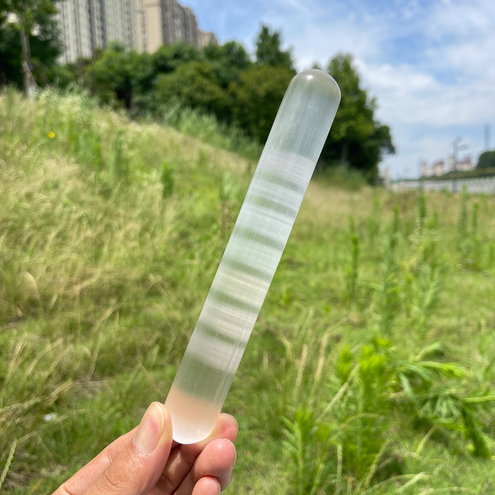 Natural Crystal Selenite Seven Chakra Bracelet Stick