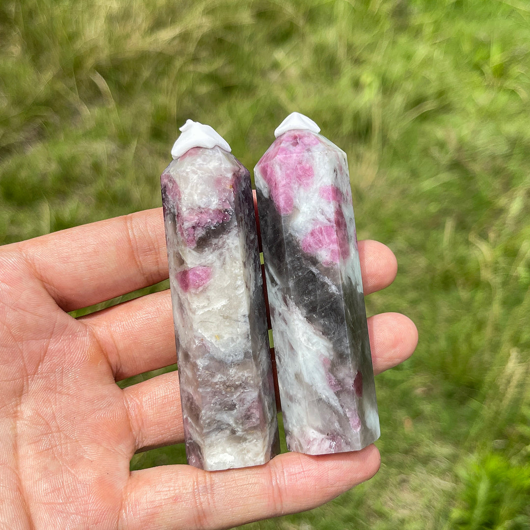 Natural Pink Tourmaline Crystal Point