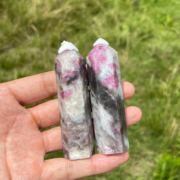 Natural Pink Tourmaline Crystal Point