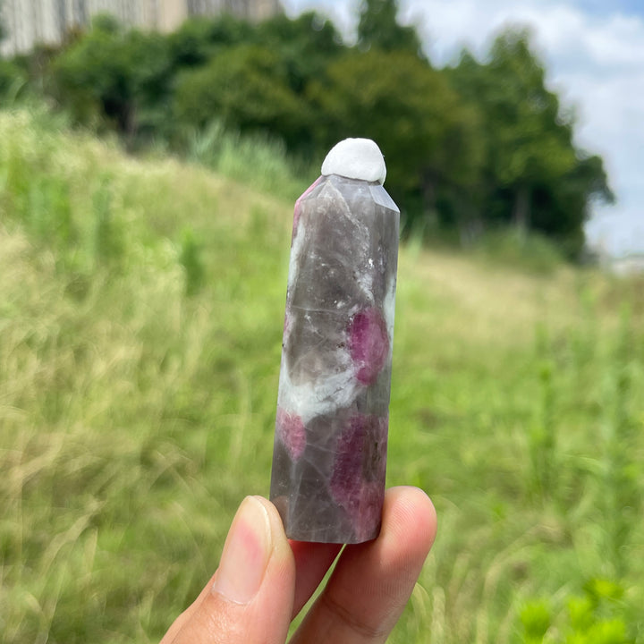 Natural Pink Tourmaline Crystal Point