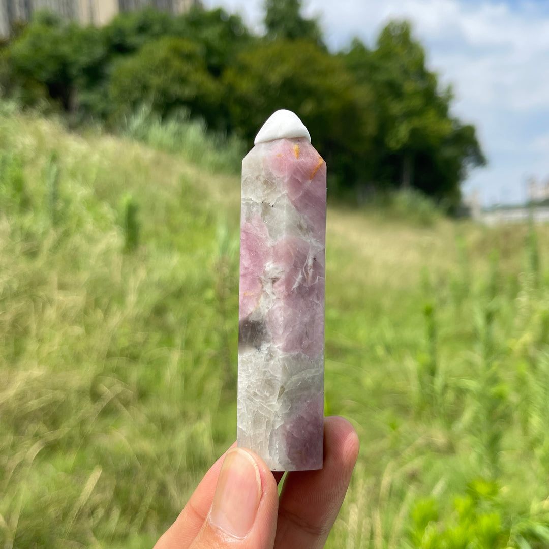 Natural Pink Tourmaline Crystal Point