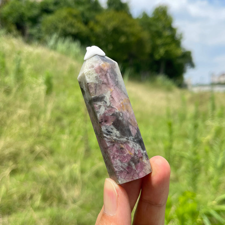 Natural Pink Tourmaline Crystal Point