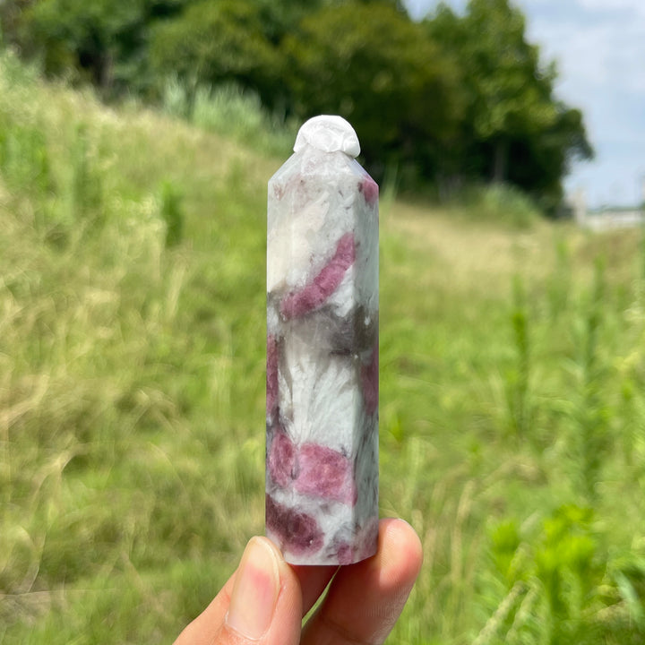 Natural Pink Tourmaline Crystal Point
