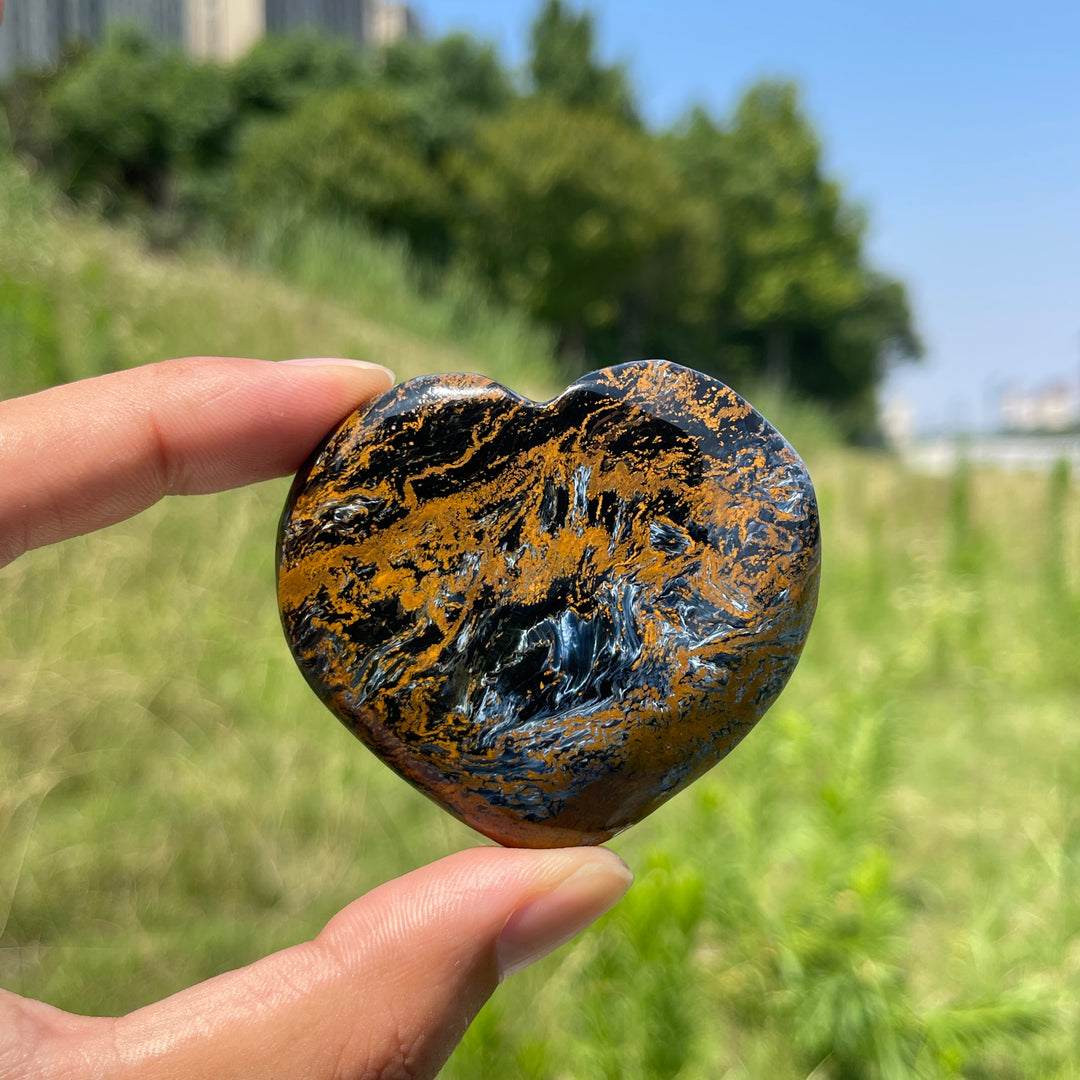 Natural Crystal Pietersite Heart