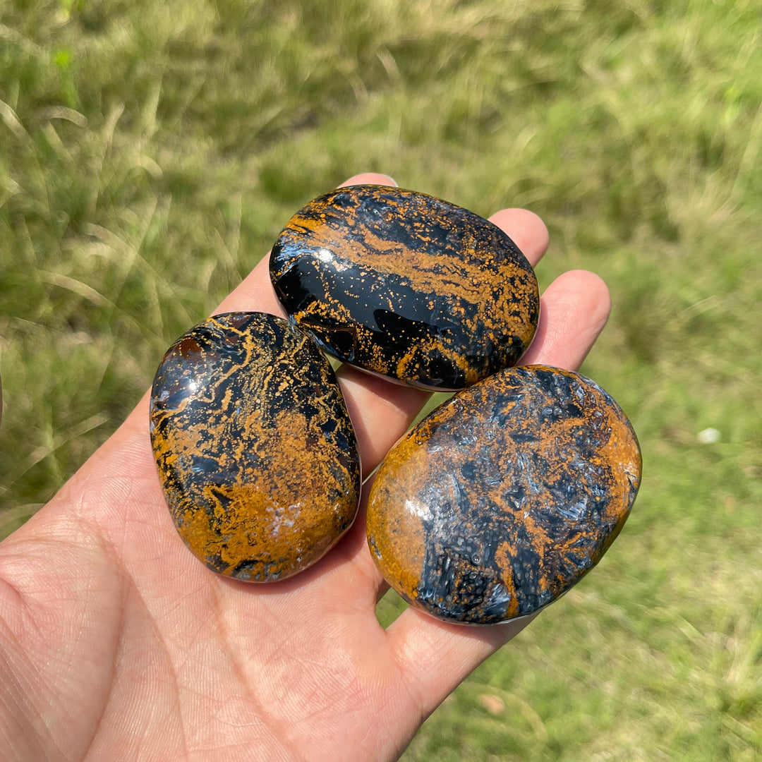 Natural Crystal Pietersite Palm Stone