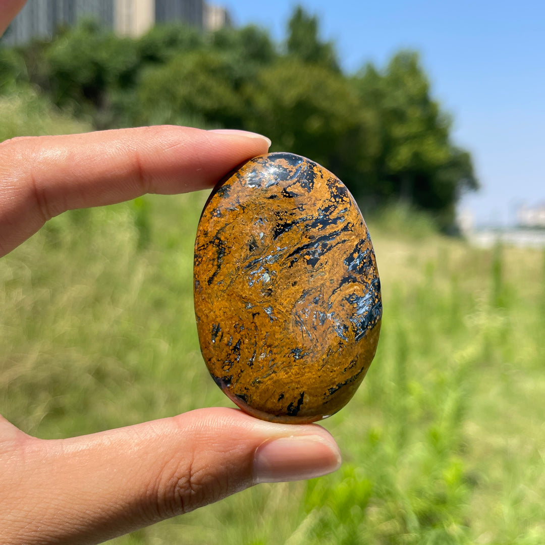 Natural Crystal Pietersite Palm Stone