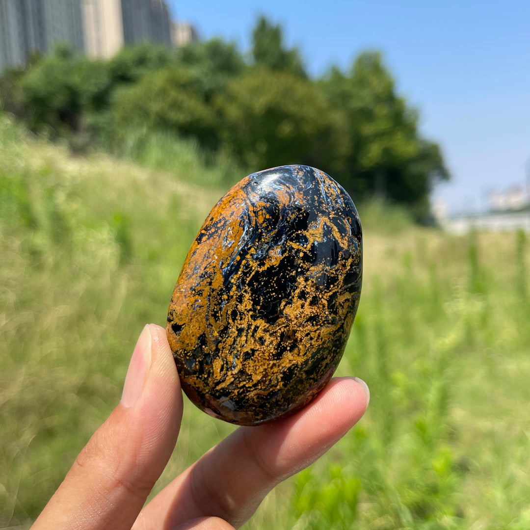 Natural Crystal Pietersite Palm Stone