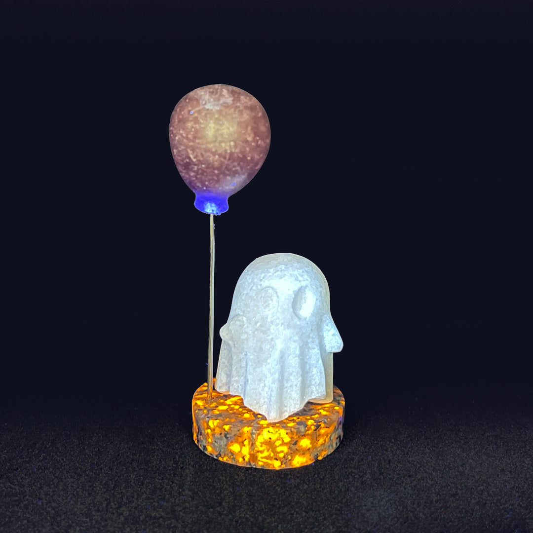 Natural Crystal Cute Ghost With Balloon
