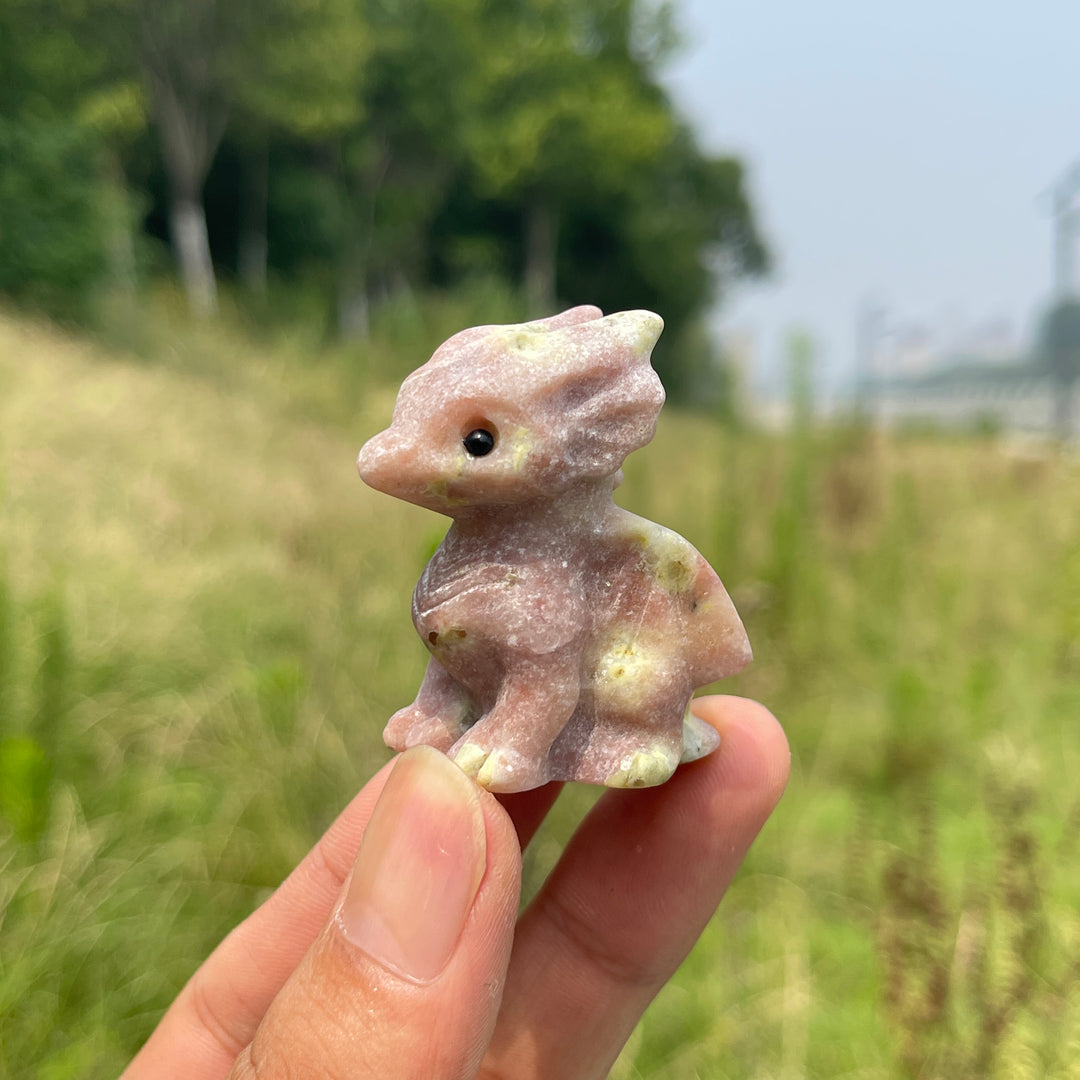 Natural Crystal Cute Baby Dragon Carving