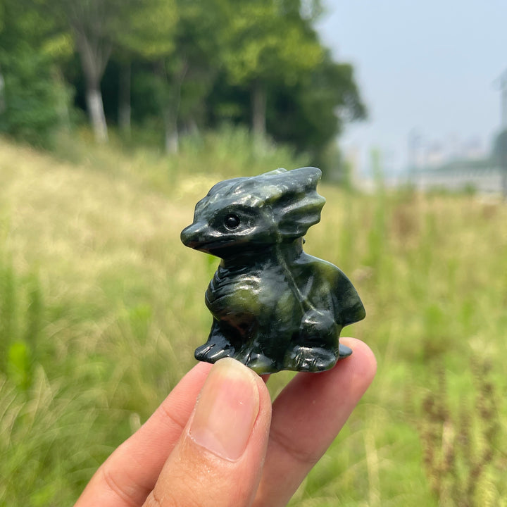 Natural Crystal Cute Baby Dragon Carving