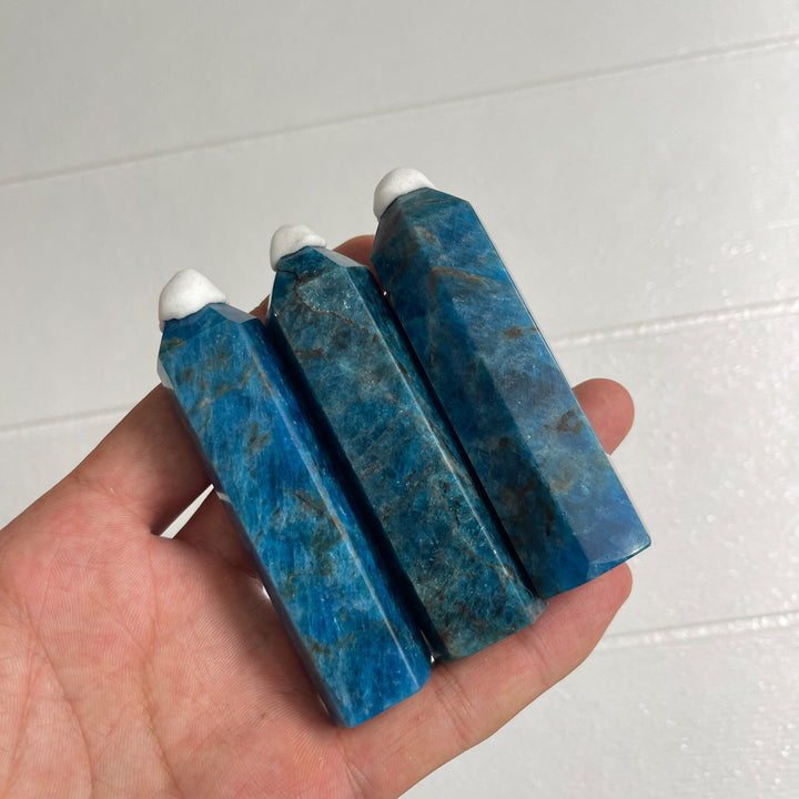 Natural Crystal Blue Apatite Point