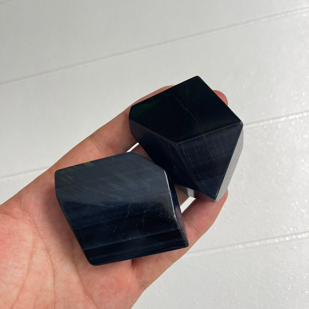 Natural Crystal Blue Tiger Eye Stone Freeform