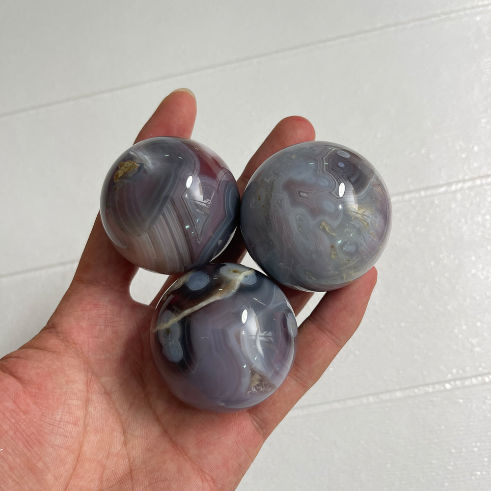 Natural Crystal African Red Agate Sphere