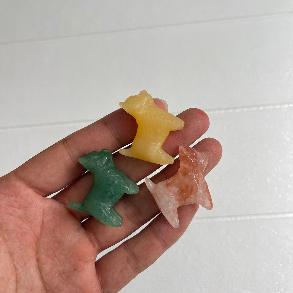 Natural Crystal Adorable Mini West Highland Carving