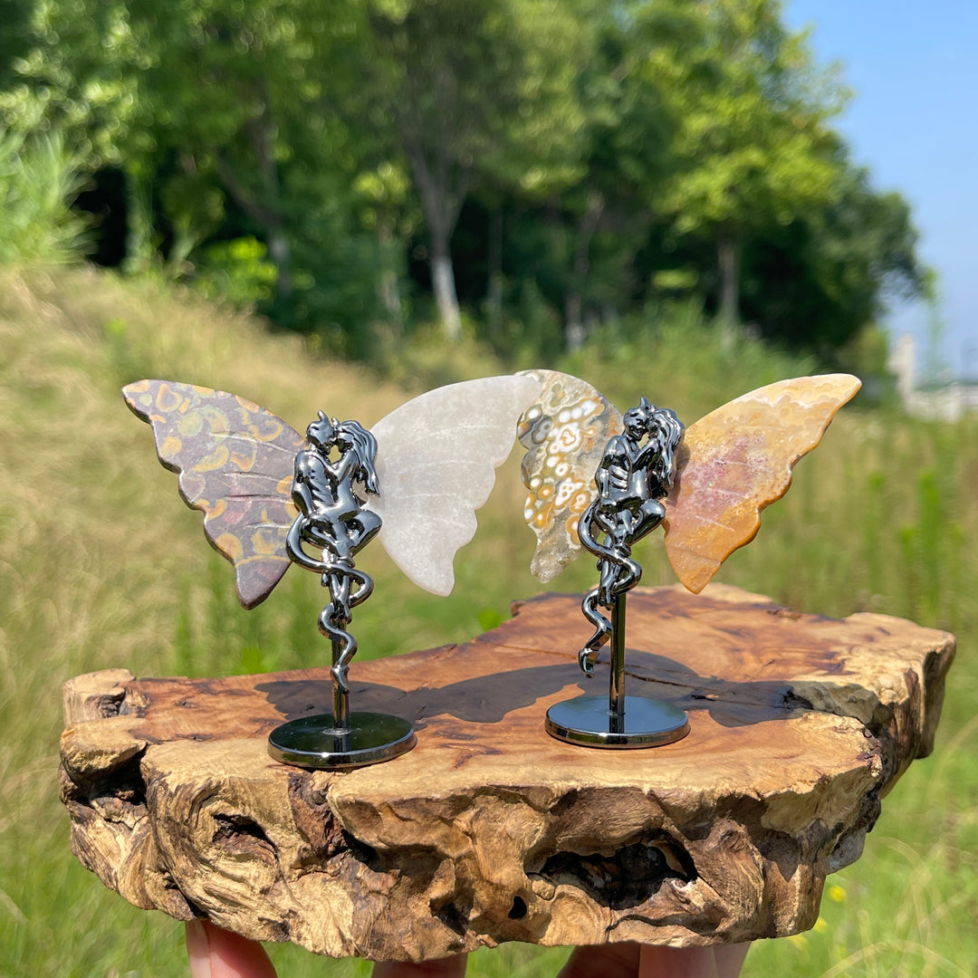 Natural Crystal Angel & Demon Wings