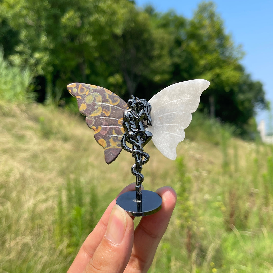 Natural Crystal Angel & Demon Wings