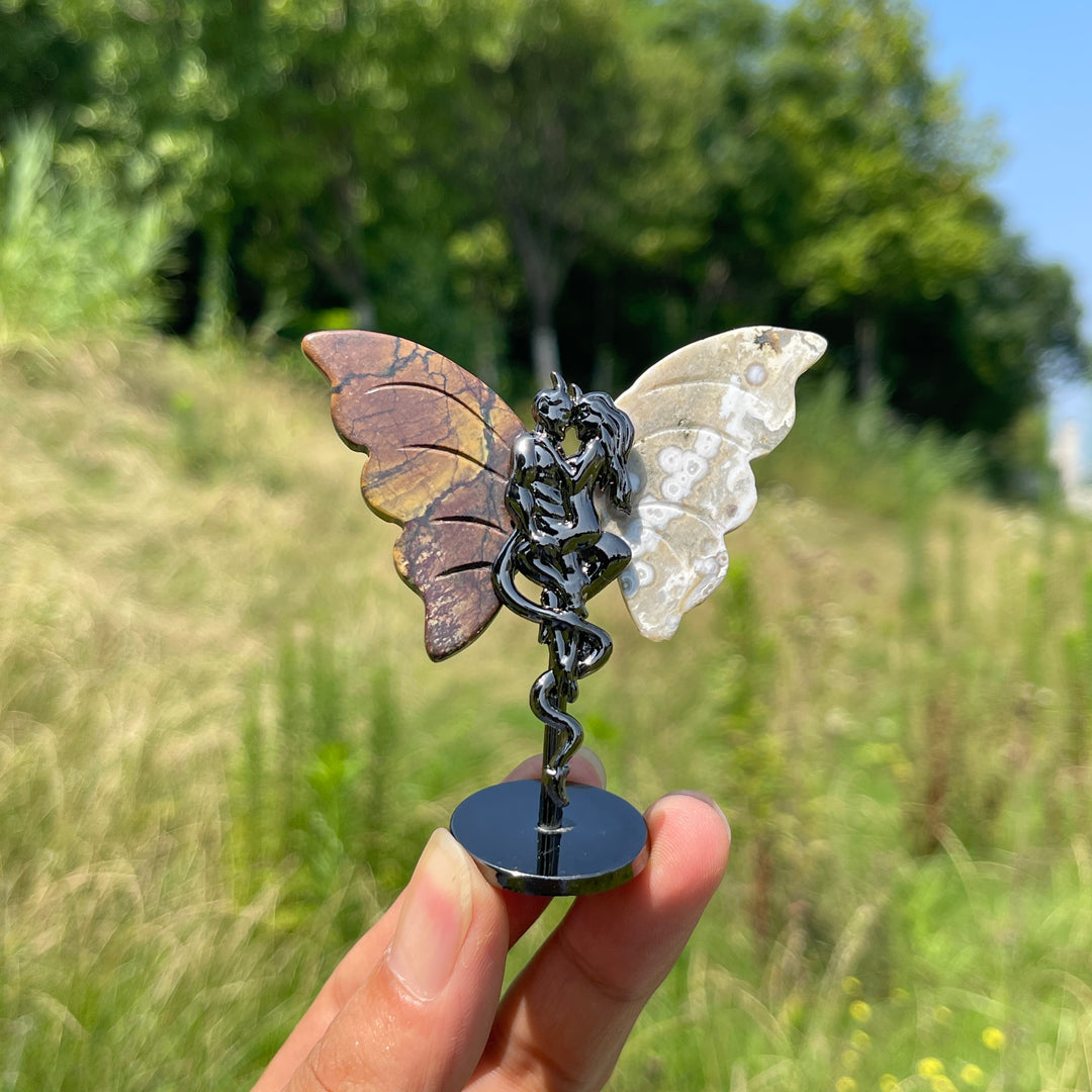 Natural Crystal Angel & Demon Wings