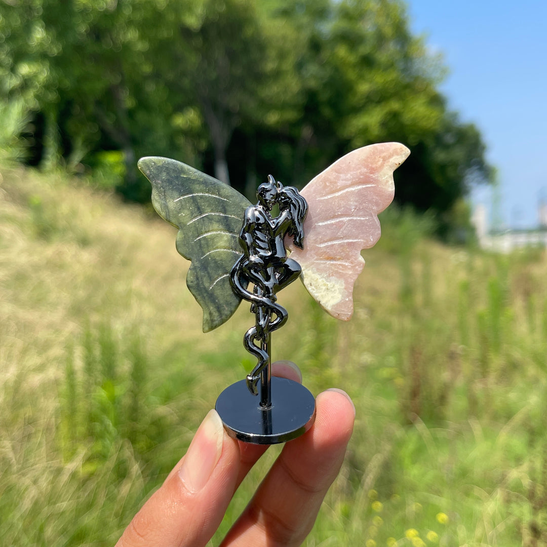 Natural Crystal Angel & Demon Wings
