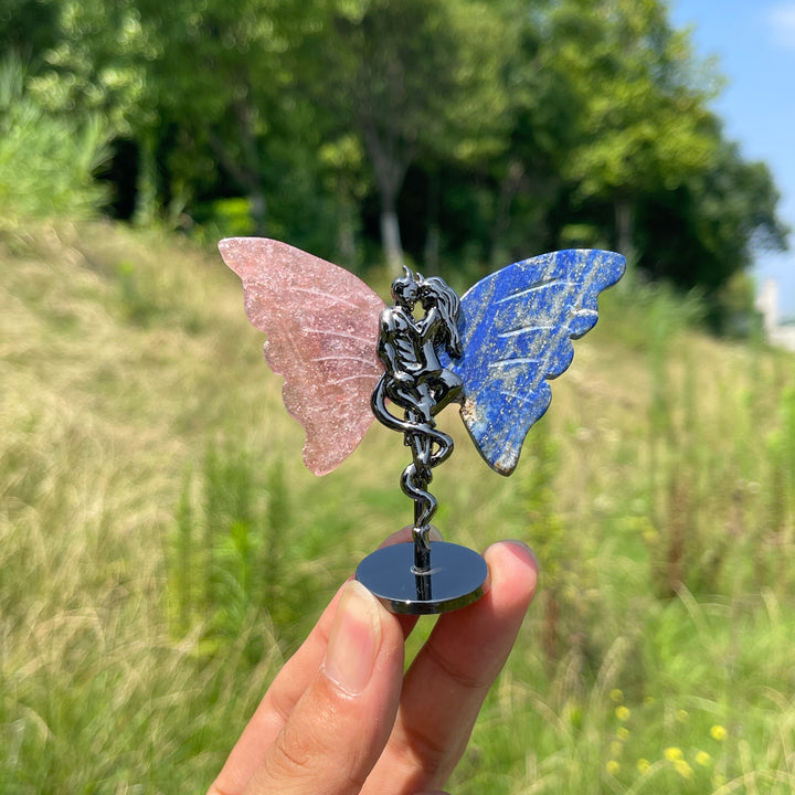 Natural Crystal Angel & Demon Wings