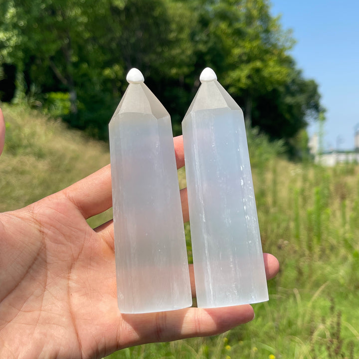 Natural Crystal Selenite Point