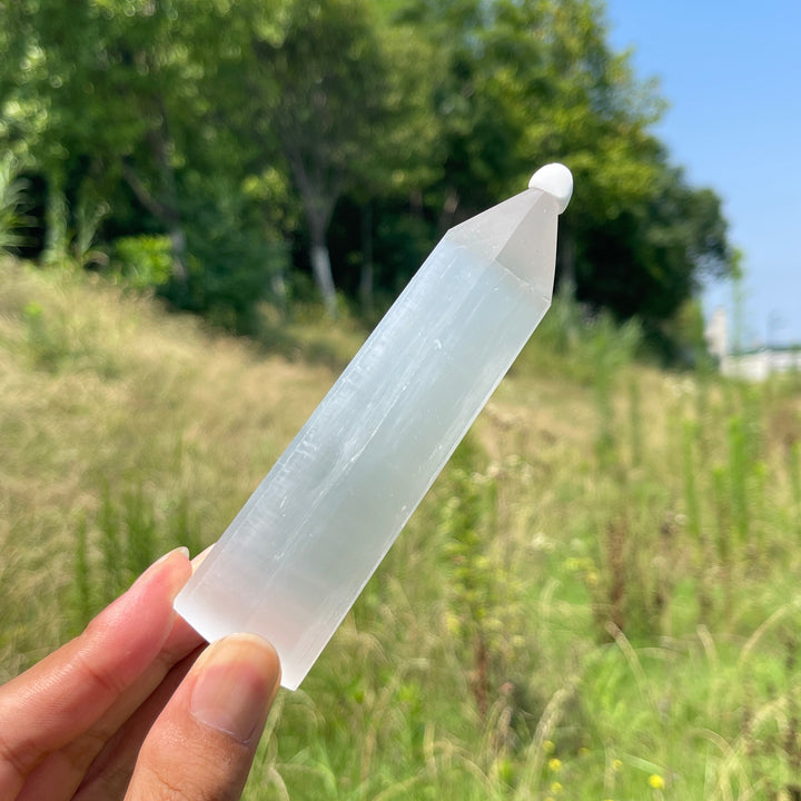 Natural Crystal Selenite Point