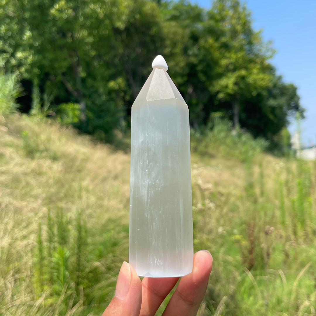 Natural Crystal Selenite Point
