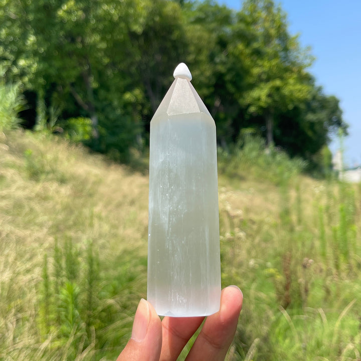 Natural Crystal Selenite Point