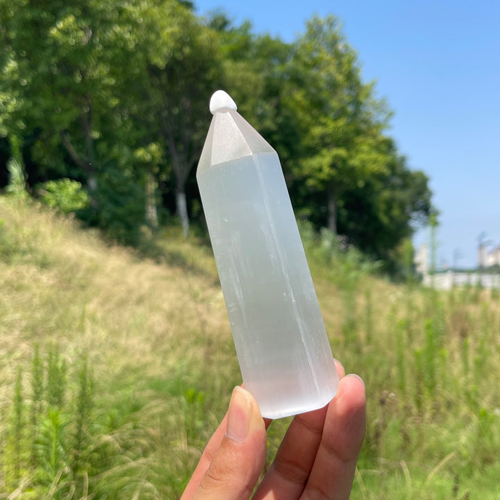 Natural Crystal Selenite Point