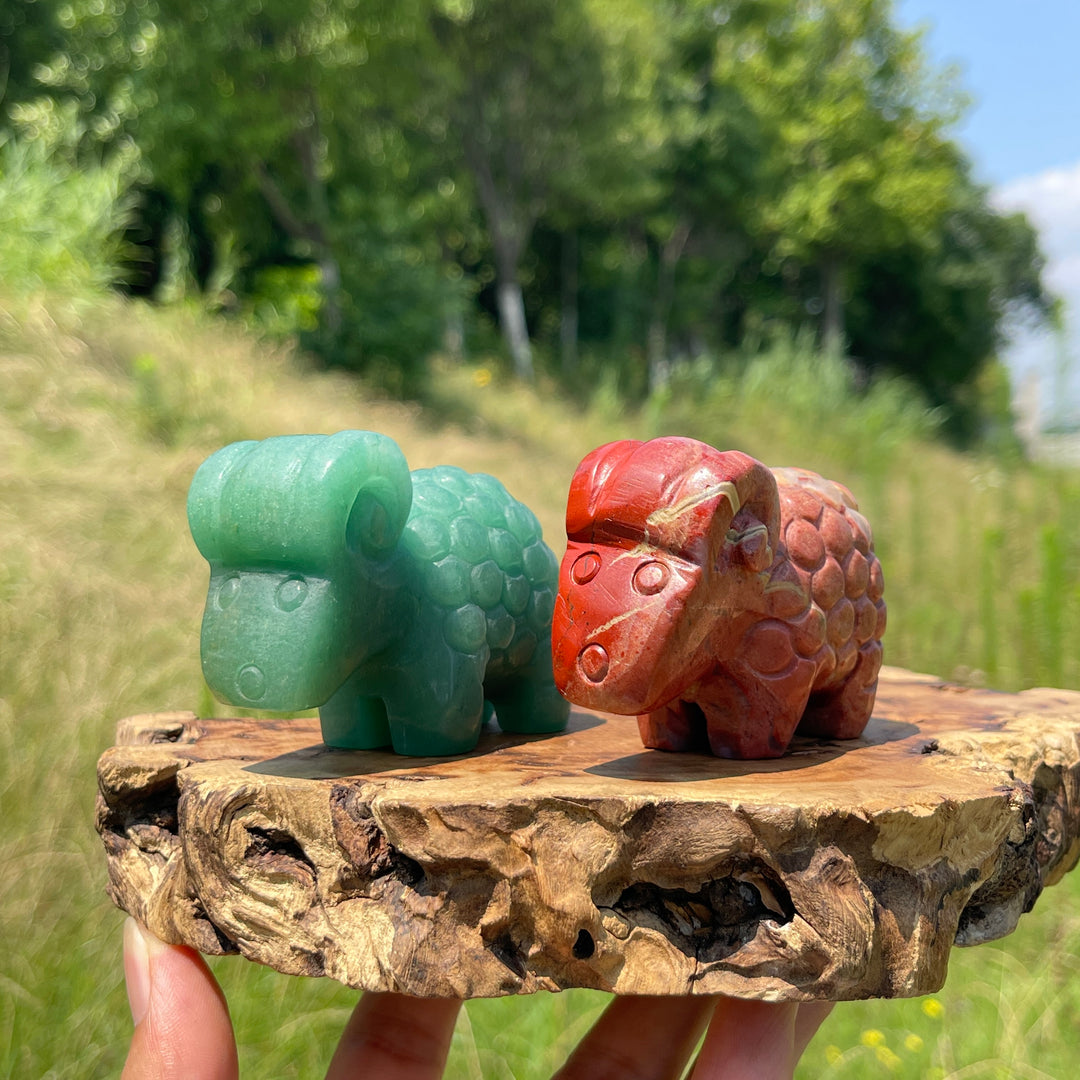 Natural Crystal Lovely Sheep Carving