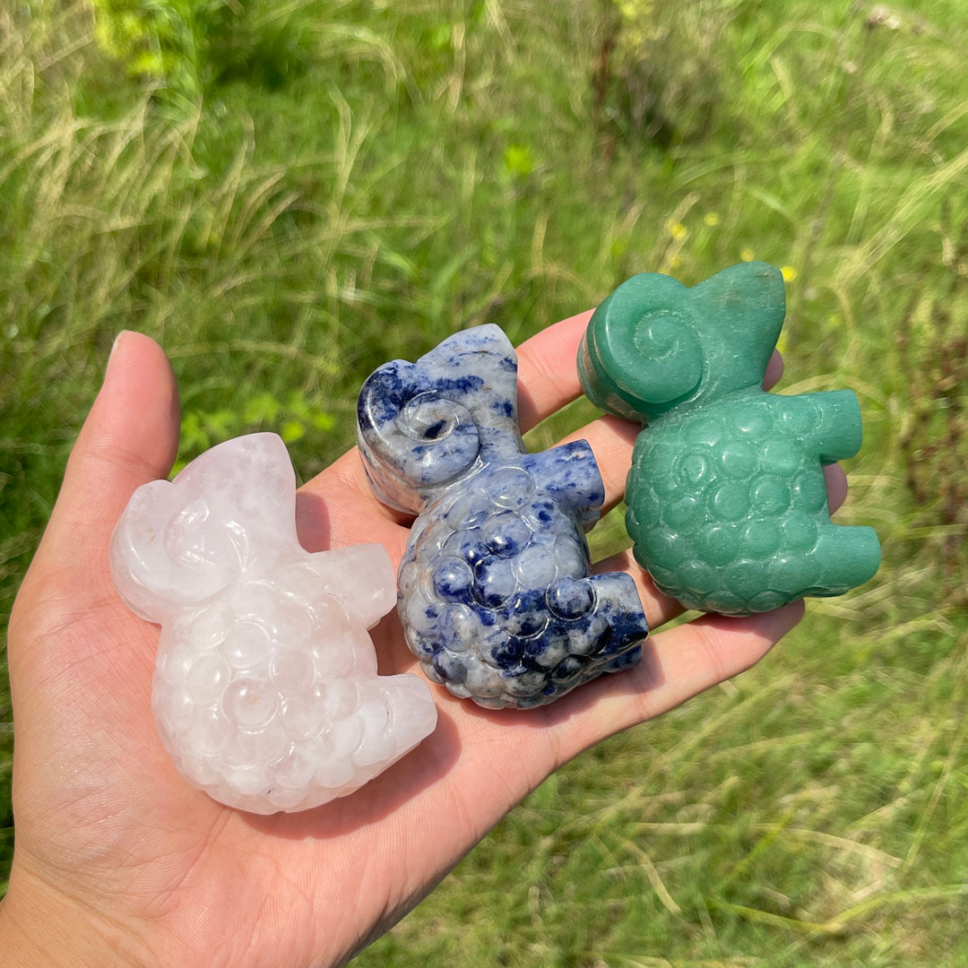 Natural Crystal Lovely Sheep Carving