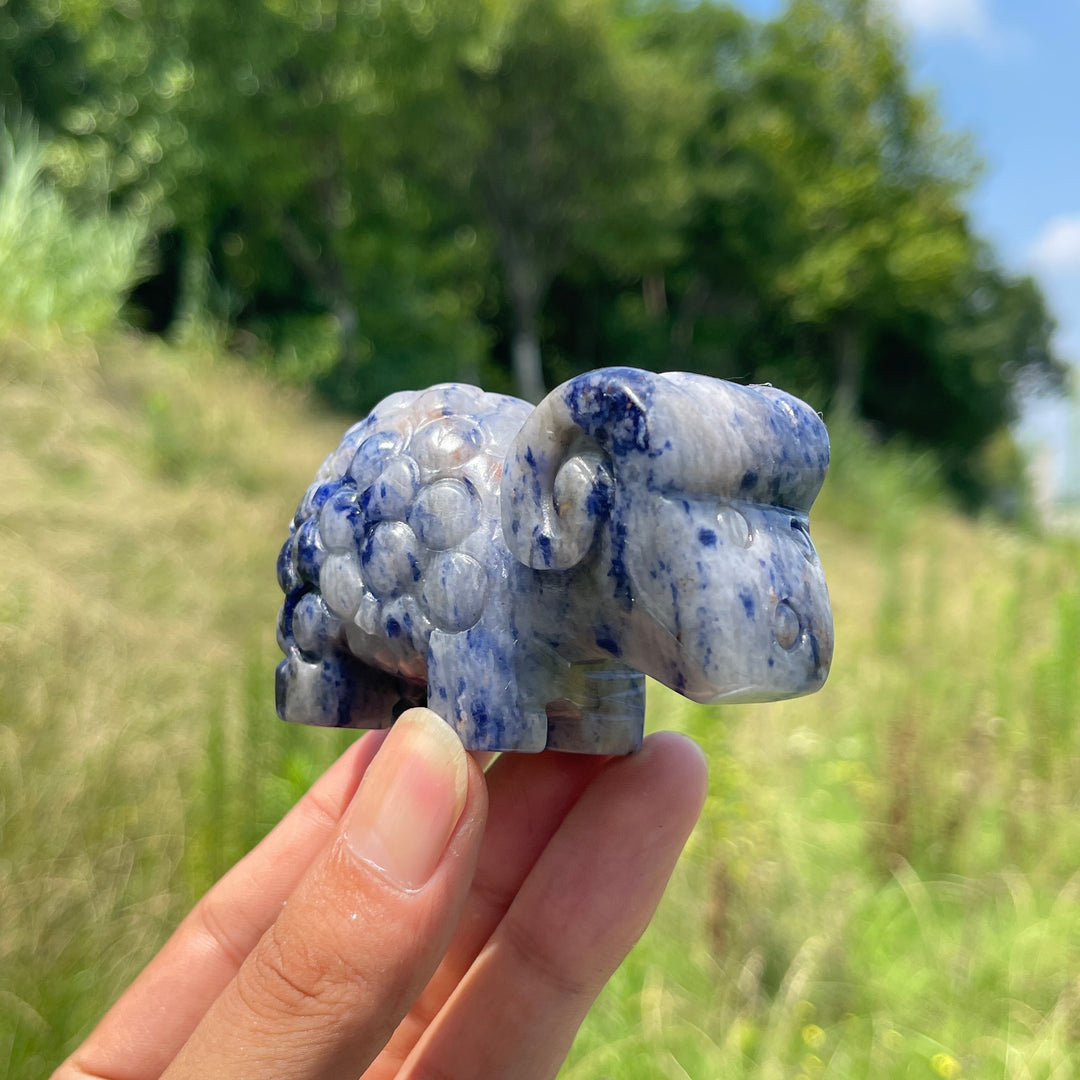 Natural Crystal Lovely Sheep Carving