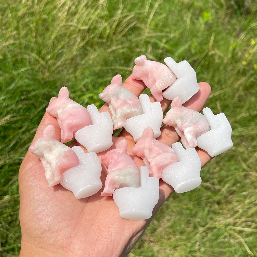 Natural Pink Opal Toilet Pig
