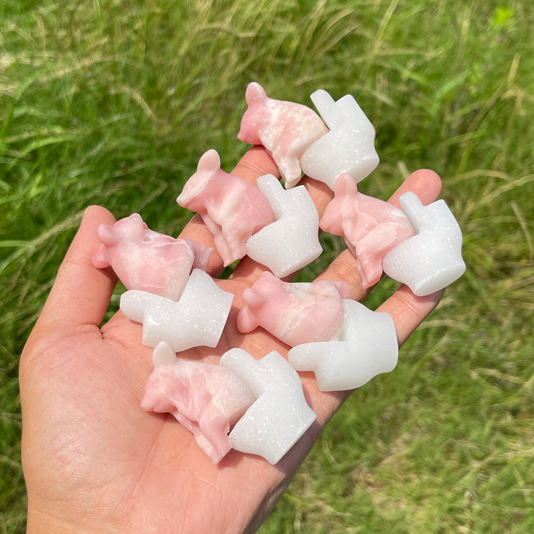 Natural Pink Opal Toilet Pig