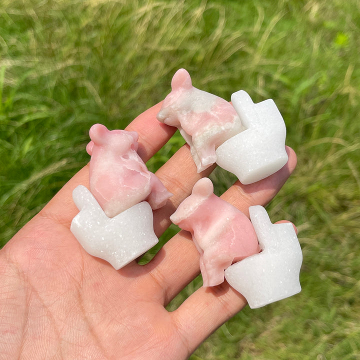 Natural Pink Opal Toilet Pig
