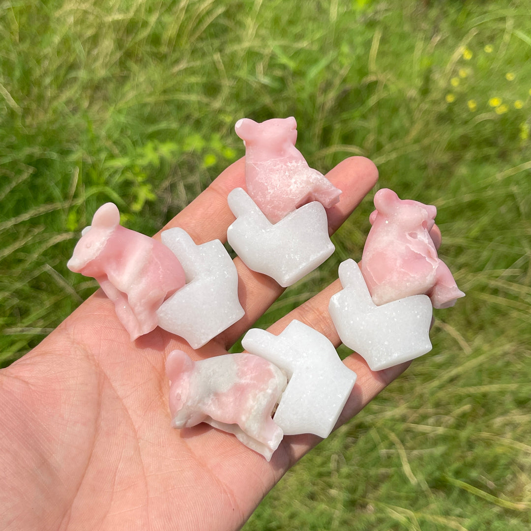 Natural Pink Opal Toilet Pig