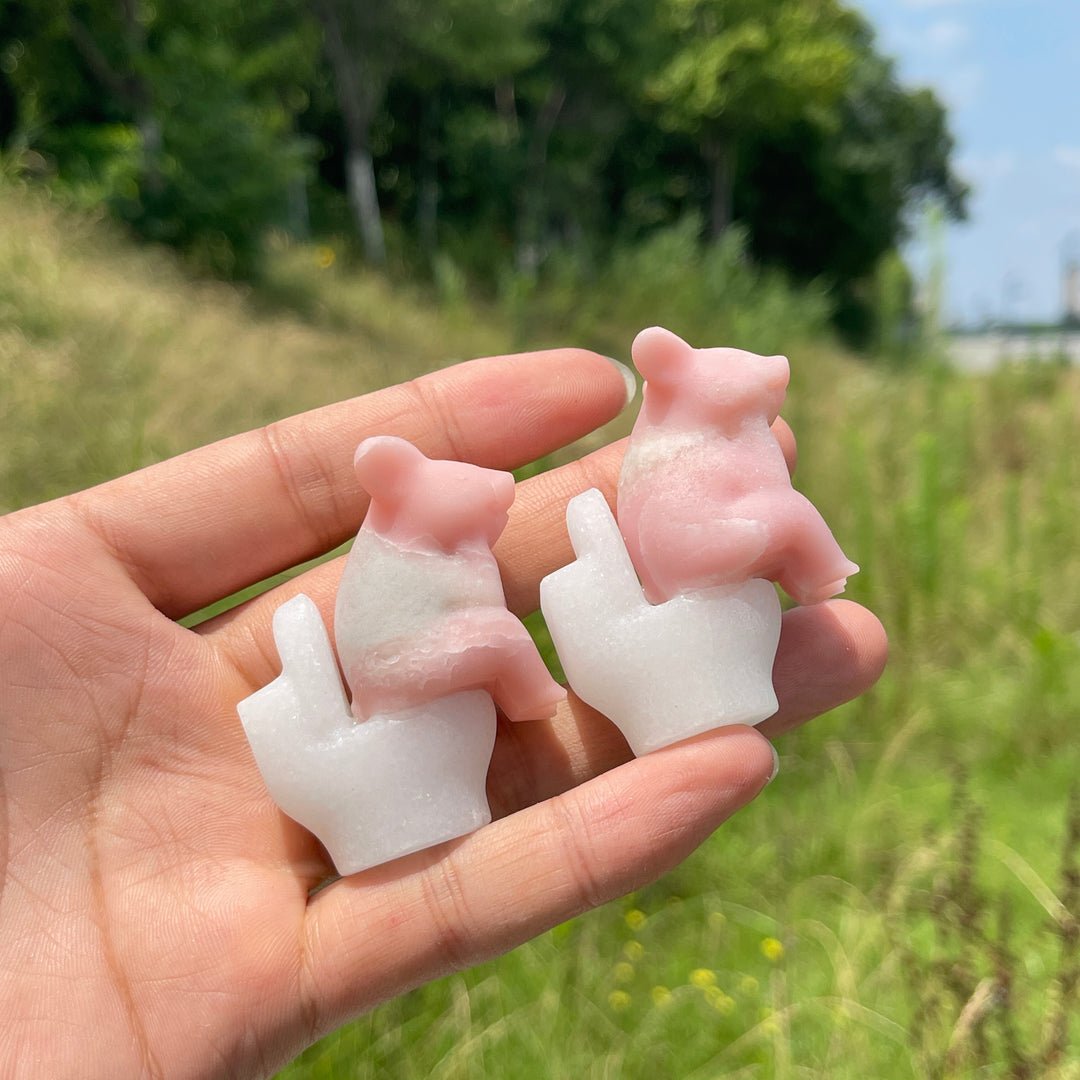 Natural Pink Opal Toilet Pig