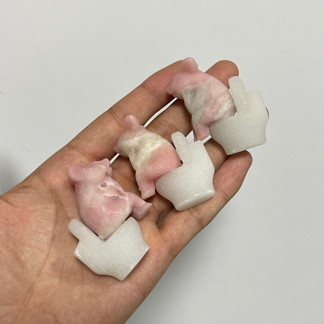 Natural Pink Opal Toilet Pig