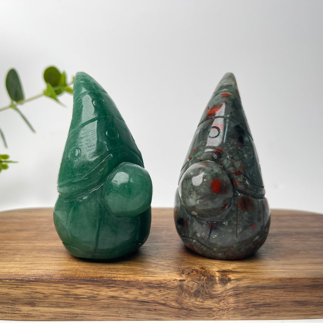 Natural Crystal Whimsical Gnome Carving