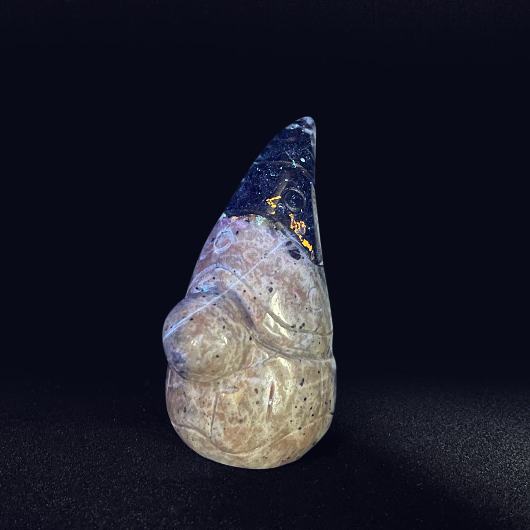Natural Crystal Whimsical Gnome Carving