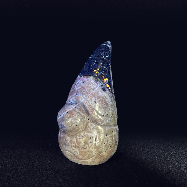 Natural Crystal Whimsical Gnome Carving