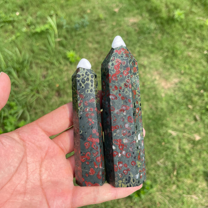 Natural Exquisite Crystal Plum Jasper point