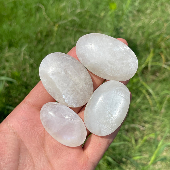Natural Moonstone Crystal Palm Stone